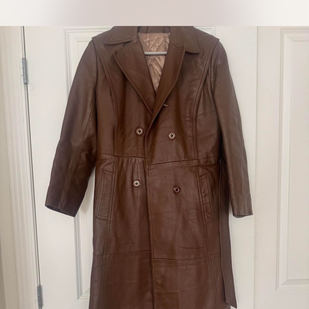 Vintage leather trench